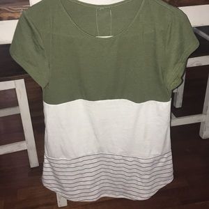Super cute olive green shirt.